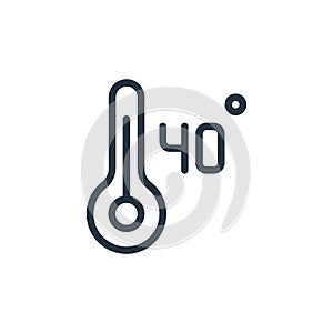 celsius vector icon isolated on white background. Outline, thin line celsius icon for website design and mobile, app development.