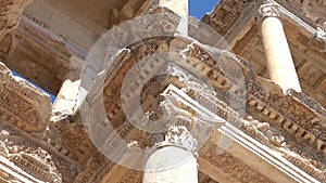 Celsus Library in Ephesus Efes, ancient city ruins, Turkey