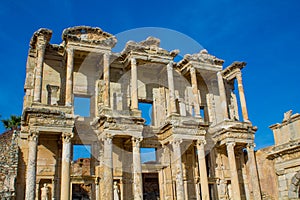 Celsus library ruins in Turkey, Efes or Ephesus ancient ruins