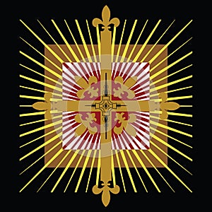Celtic cross badge