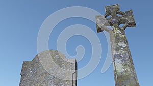 Celtic cross and a blue sky photo