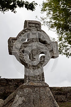 celtic cross on a cemetery