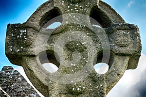 Celtic cross, Clonmacnoise,, Ireland