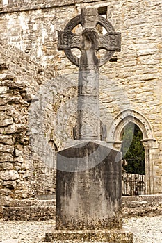 Celtic Cross at Cong Abbey, Ireland