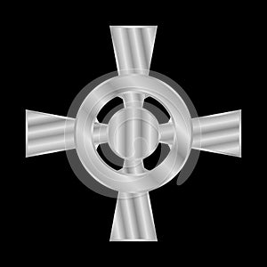 Celtic cross icon on black