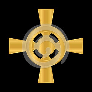 Celtic cross icon on black photo