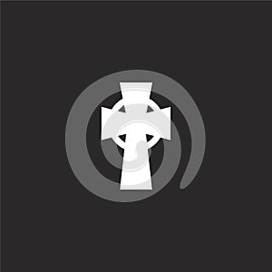 celtic cross icon. Filled celtic cross icon for website design and mobile, app development. celtic cross icon from filled holidays