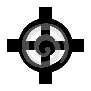Celtic cross icon on white