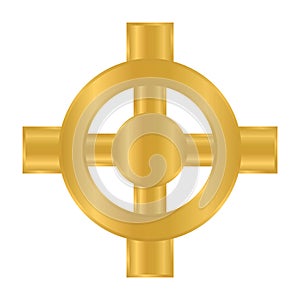 Celtic cross icon on white