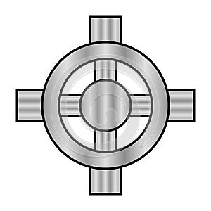 Celtic cross icon on white