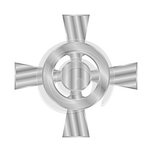 Celtic cross icon on white