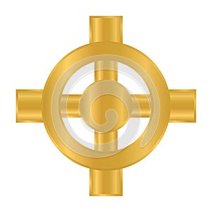 Celtic cross icon on white photo
