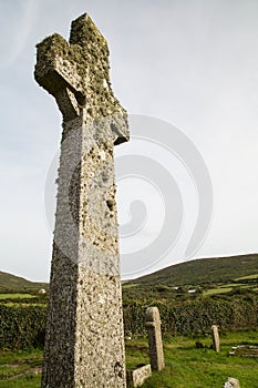 Celtic cross near zennor cornwall uk