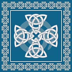 Celtic cross ornament,symbolizes eternity,vector illustration