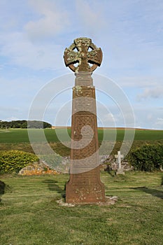 Celtic crosses, Saint Brides Churchyard, Pembrokeshire coast.