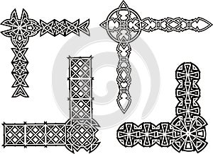 Celtic decorative knot corners