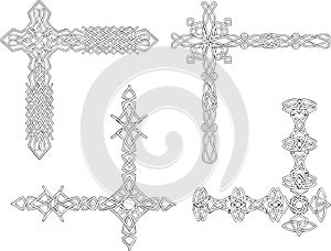 Celtic decorative knot corners