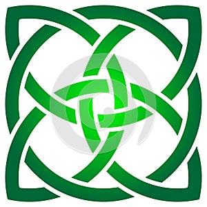 Celtic shamrock knot in circle. Symbol of Ireland