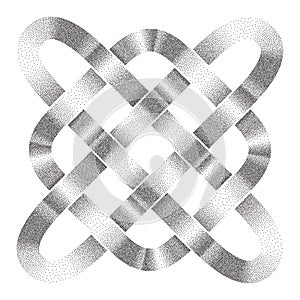 Celtic Halftone Stippled Pattern Vector Ancient Pagan Scandinavian Sacred Knotwork Symbol