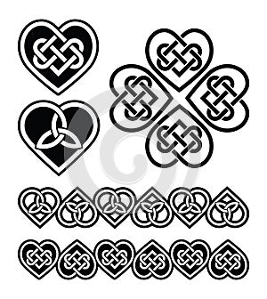 Celtic heart knot - symbols set