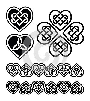 Celtic heart knot - symbols set photo