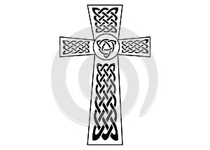 Celtic irish cross symbol vector