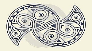Celtic Knot Abstract Decorative Element Vector, vector design Generative AI