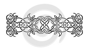 Celtic Knot Black Border Pattern, vector design Generative AI