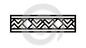 Celtic Knot Black and White Border Pattern, vector design Generative AI