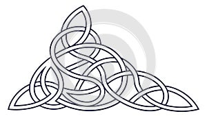 Celtic Knot Border. Traditional Interlaced Pattern Vector, vector design Generative AI