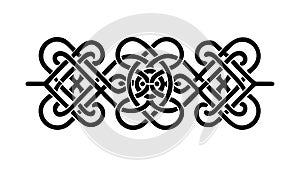 Celtic Knot Border Vector Line Art Pattern Design, vector design Generative AI