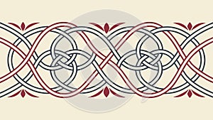 Celtic Knot Border Vector Pattern, vector design Generative AI