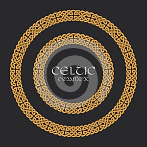 Celtic knot braided frame border circle ornament photo