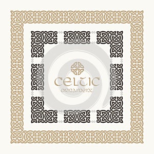 Celtic knot braided frame border ornament kit.