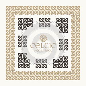 Celtic knot braided frame border ornament kit.