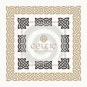 Celtic knot braided frame border ornament kit.