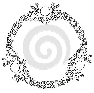 Celtic knot circle frame