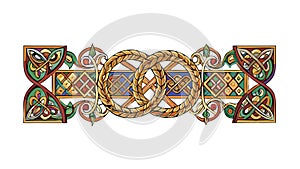 Celtic Knot Decorative Border Art, vector design Generative AI