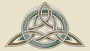 Colorful Celtic knot, vibrant pattern and decorative element vector design Generative AI