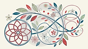 Celtic Knot Floral Pattern Vector, vector design Generative AI