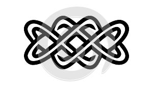Celtic Knot Intertwined Pattern - Decorative Vector Element, vector design Generative AI