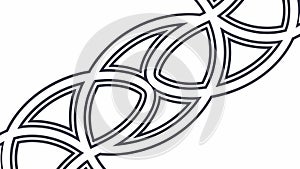 Celtic Knot Interwoven Pattern Corner Border, vector design Generative AI