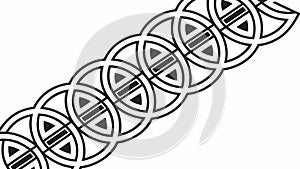 Celtic Knot Interwoven Pattern Vector, vector design Generative AI