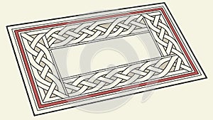 Celtic Knot Pattern Border Decorative Frame, vector design Generative AI