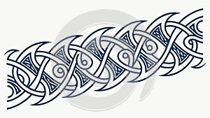 Celtic Knot Pattern Border: Intricate Decorative Element, vector design Generative AI