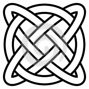 Celtic knot symbol eternal life infinity, vector amulet symbol longevity and health, symbol of mental health and well