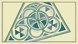 Celtic Knot Triangle: Sacred Geometry Interlocking Symbol, vector design Generative AI