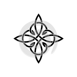 Celtic knots elegant cross weaven tattoo template