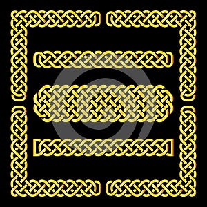 Celtic knots vector borders and corner elements