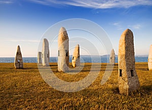 Celtic monuments in A Coruna, Galicia, Spain photo